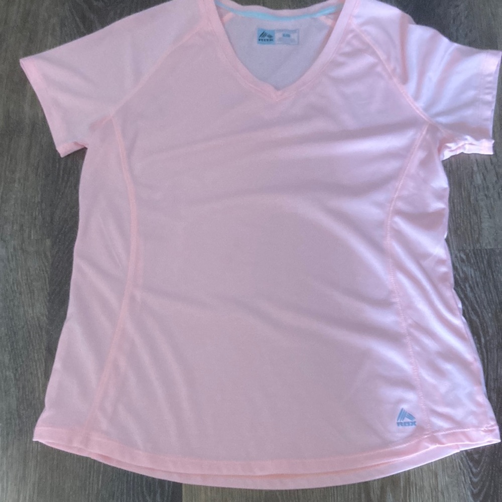 Peach women’s workout shirt v neck